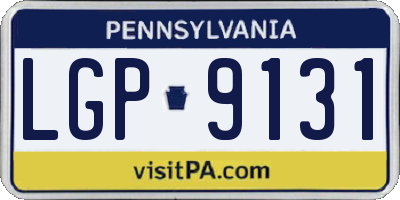 PA license plate LGP9131