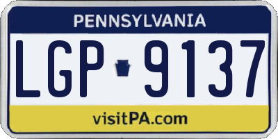 PA license plate LGP9137