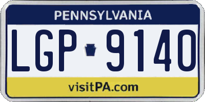PA license plate LGP9140