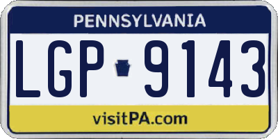 PA license plate LGP9143