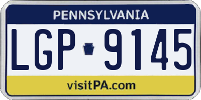 PA license plate LGP9145
