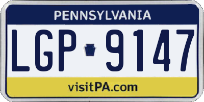 PA license plate LGP9147
