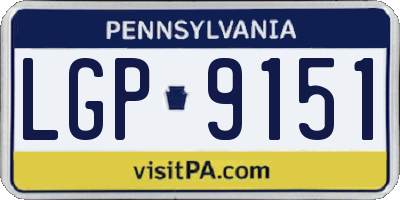 PA license plate LGP9151