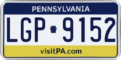 PA license plate LGP9152