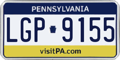 PA license plate LGP9155