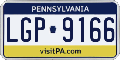 PA license plate LGP9166