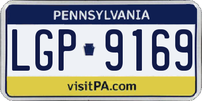 PA license plate LGP9169