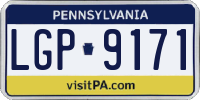 PA license plate LGP9171