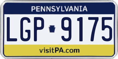 PA license plate LGP9175