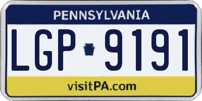 PA license plate LGP9191