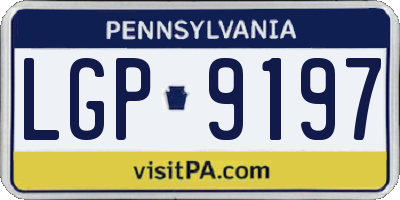 PA license plate LGP9197