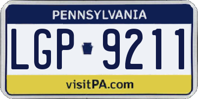 PA license plate LGP9211