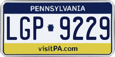 PA license plate LGP9229
