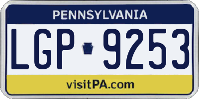PA license plate LGP9253