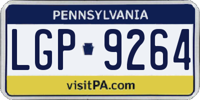 PA license plate LGP9264