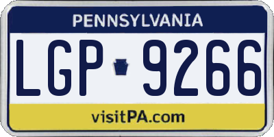 PA license plate LGP9266