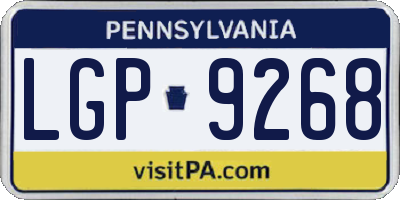 PA license plate LGP9268