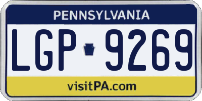 PA license plate LGP9269