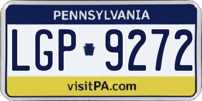 PA license plate LGP9272