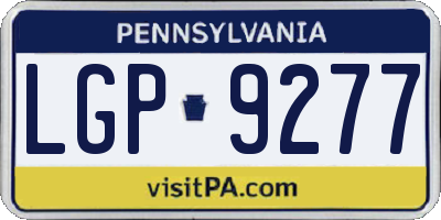 PA license plate LGP9277