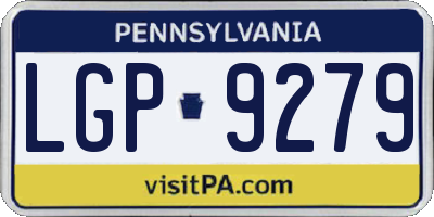 PA license plate LGP9279