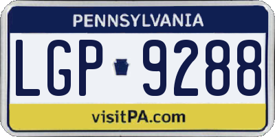 PA license plate LGP9288