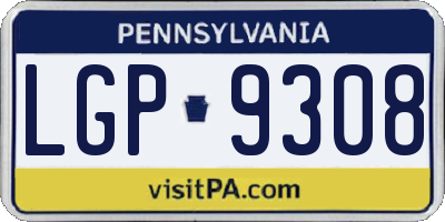 PA license plate LGP9308