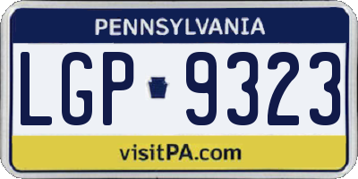 PA license plate LGP9323