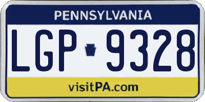 PA license plate LGP9328