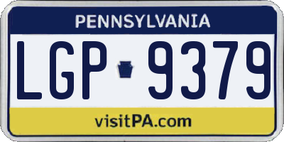 PA license plate LGP9379