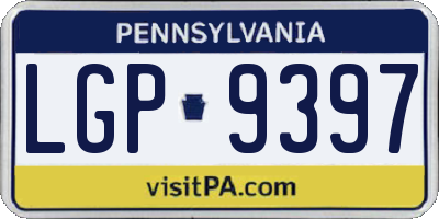 PA license plate LGP9397