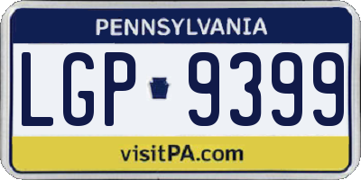 PA license plate LGP9399