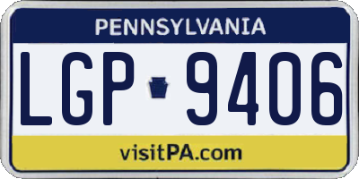 PA license plate LGP9406