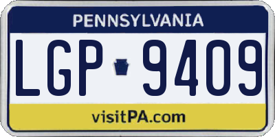 PA license plate LGP9409