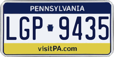 PA license plate LGP9435