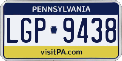 PA license plate LGP9438