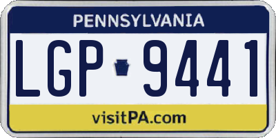 PA license plate LGP9441