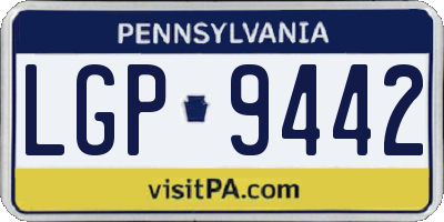 PA license plate LGP9442