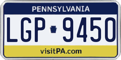 PA license plate LGP9450