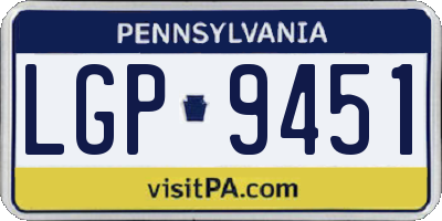 PA license plate LGP9451