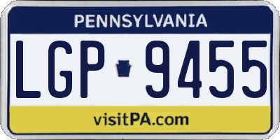 PA license plate LGP9455