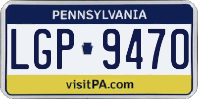PA license plate LGP9470