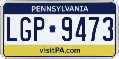 PA license plate LGP9473