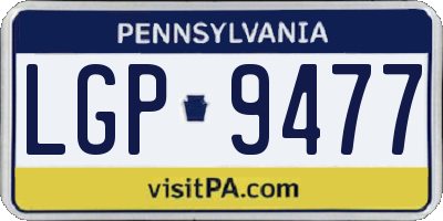 PA license plate LGP9477