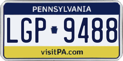 PA license plate LGP9488