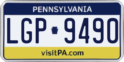 PA license plate LGP9490