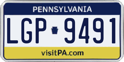 PA license plate LGP9491
