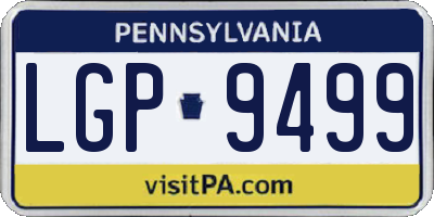 PA license plate LGP9499
