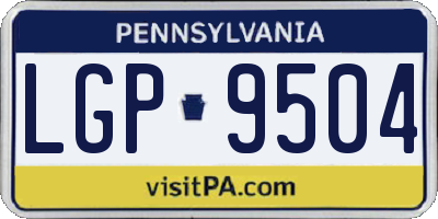 PA license plate LGP9504