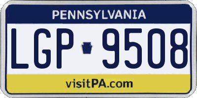 PA license plate LGP9508